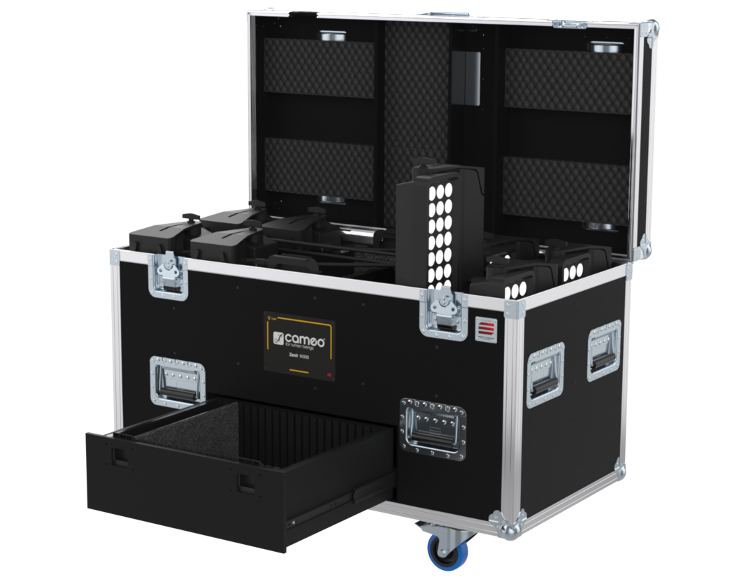 Santosom Projector Flight case, 8x Cameo Zenit W300/B200 (377x140x256)