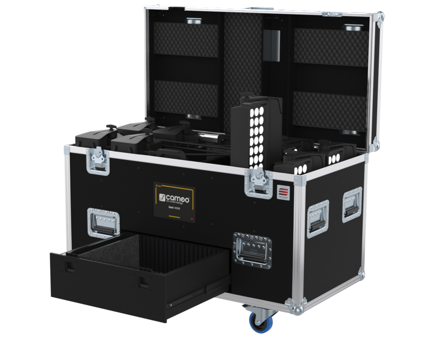 Santosom Projector Flight case, 8x Cameo Zenit W300/B200 (377x140x256)
