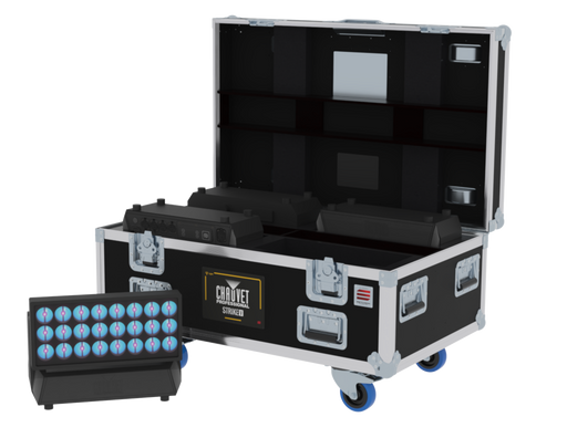 SANTOSOM LED WASH Flight case PRO-W, 4x Chauvet STRIKE V