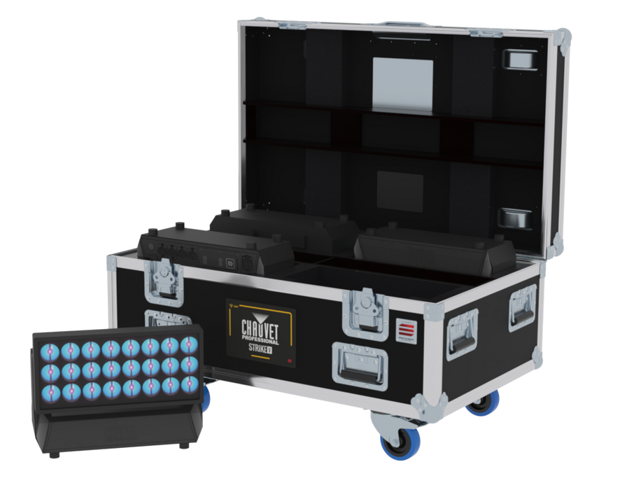 SANTOSOM LED WASH Flight case PRO-W, 4x Chauvet STRIKE V