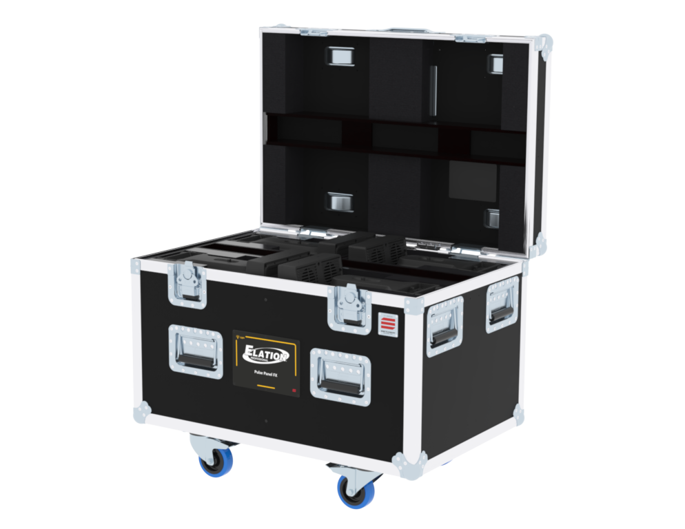SANTOSOM Flight case PRO-W, 4x Elation Pulse Panel FX