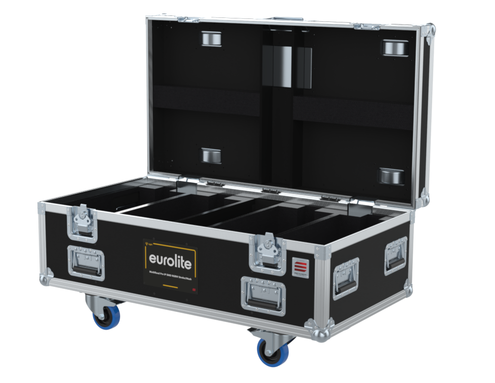 SANTOSOM Flight case PRO, 4x Multiflood Pro IP SMD RGBW S/W