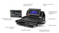 SANTOSOM Lighting controller Flight case PRO-51, MA3 OnPC CMD Wing / XT (with Swivel Arm)