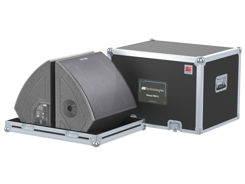 Santosom Monitor Flight case, 2x DB Technologies Flexsys FMX12