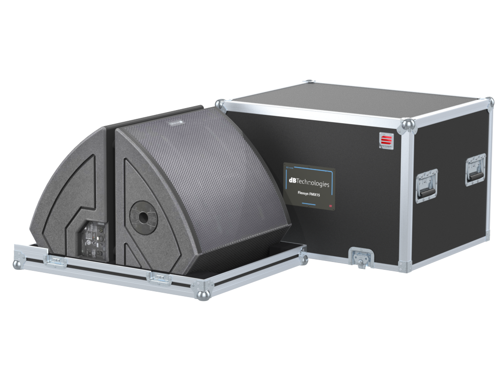 Santosom Monitor Flight case, 2x DB Technologies Flexsys FMX15