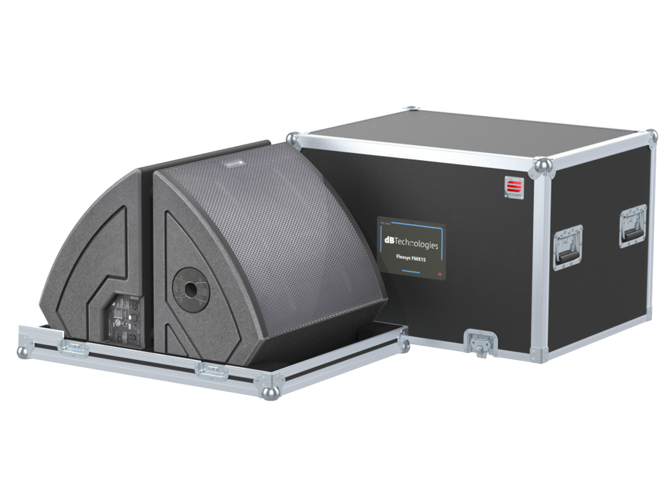 Santosom Monitor Flight case, 2x DB Technologies Flexsys FMX15