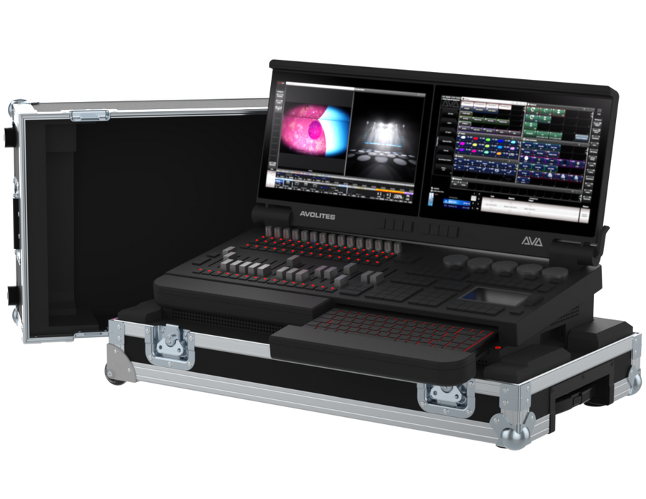 Santosom Lighting controller Flight case STD-2, AVOLITES D7-215