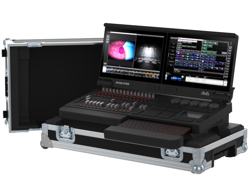 Santosom Lighting controller Flight case STD-2, AVOLITES D7-215