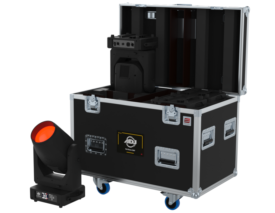 SANTOSOM Moving Head Flight Case PRO, 4x ADJ Vizi Beam CMY