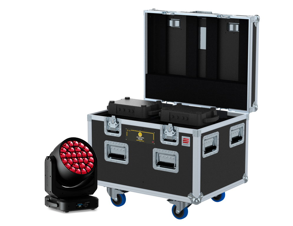 SANTOSOM Flight Case, 2x Ayrton Nando 1202 WASH + Acess