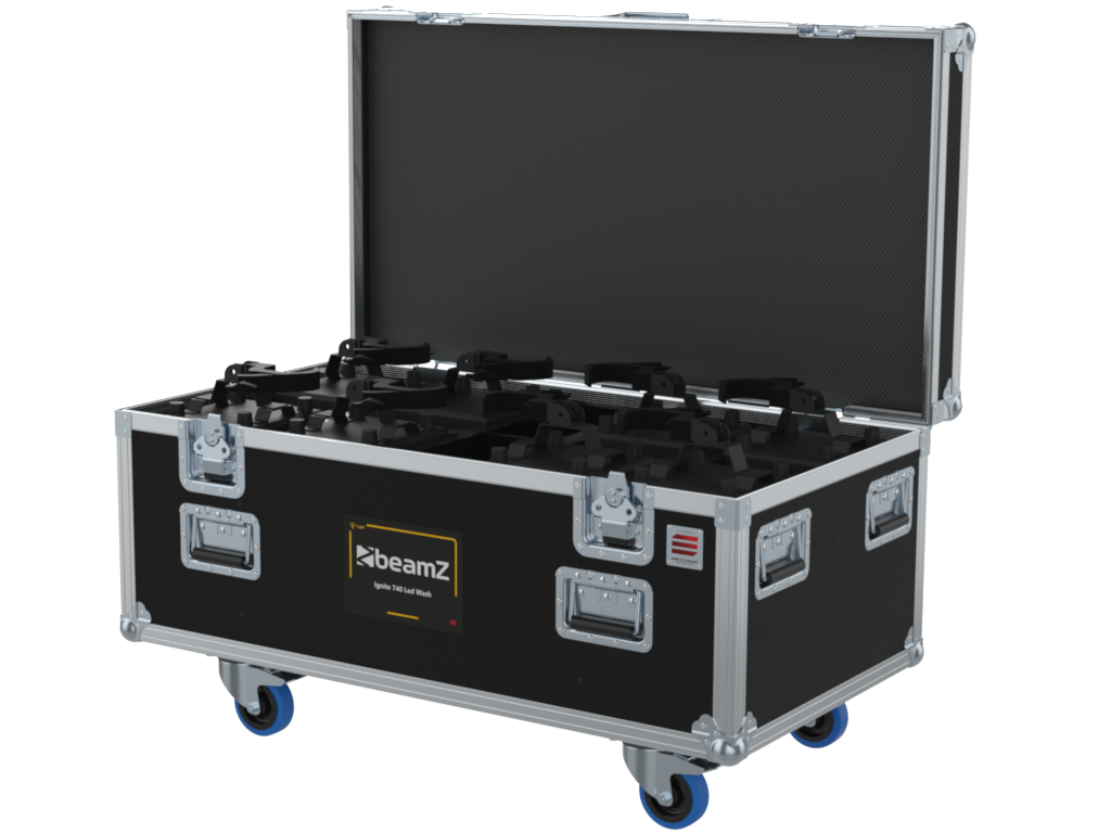 SANTOSOM Flight case STD, 8x Beam Z Ignite 740 Led Wash