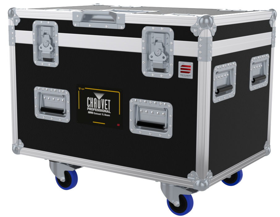 SANTOSOM Moving Head Flight Case PRO, 4x Chauvet Rogue Outcast 1L Beam