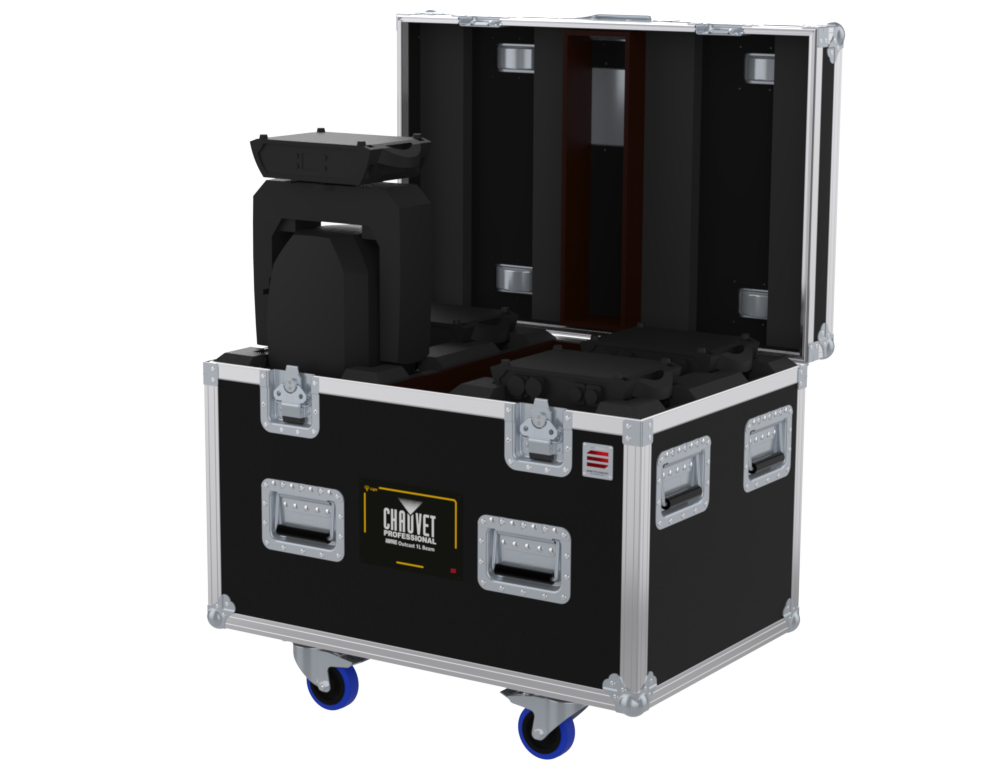 SANTOSOM Moving Head Flight Case PRO, 4x Chauvet Rogue Outcast 1L Beam