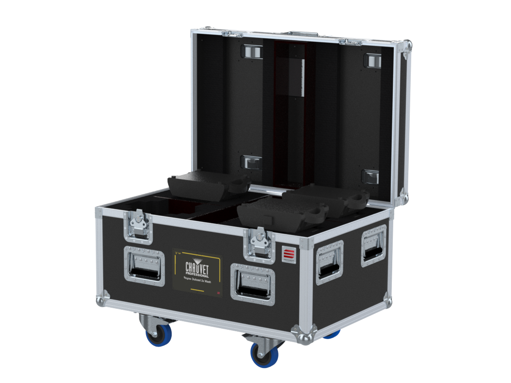 SANTOSOM Moving Head Flight Case PRO, 4x Chauvet Rogue Outcast 2X Wash