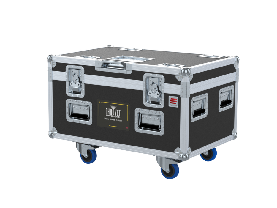 SANTOSOM Moving Head Flight Case PRO, 4x Chauvet Rogue Outcast 2X Wash