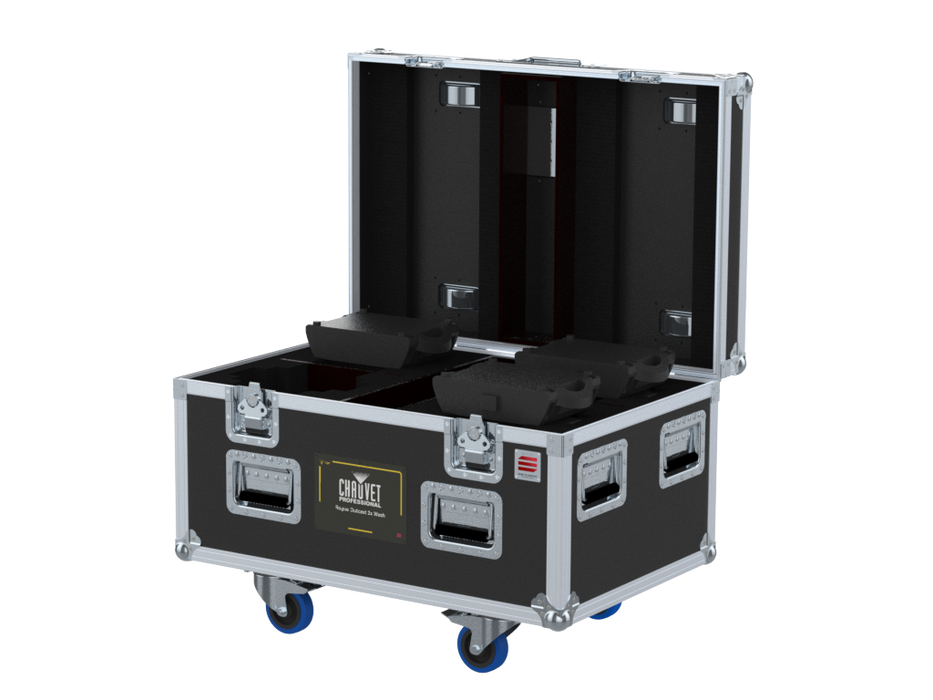 SANTOSOM Moving Head Flight Case PRO, 4x Chauvet Rogue Outcast 2X Wash