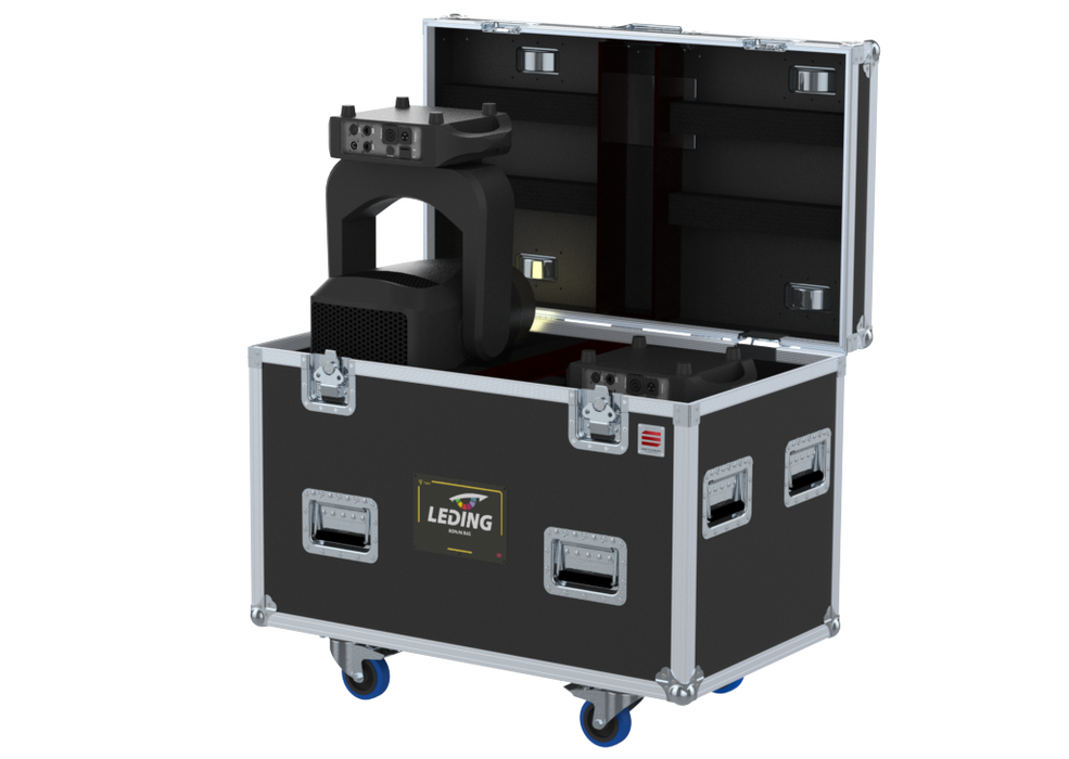 Santosom Moving Head Flightcase PRO, 2x LEDING RONIN R45