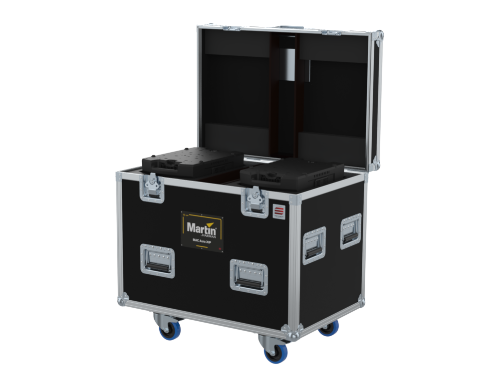 Santosom Moving Head Flight case PRO, 4x AURA RAVEN XIP (no foam Shell)