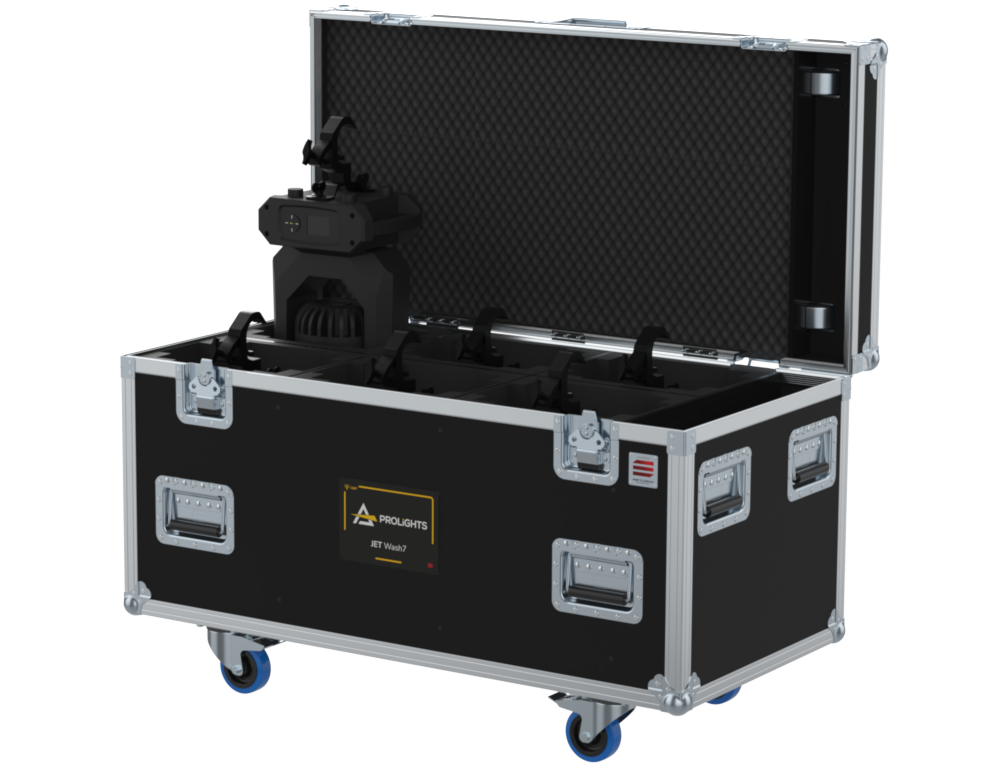 Santosom Moving Head Flight case PRO, 6x PROLIGHTS Jet Wash7 (Calmps O ...