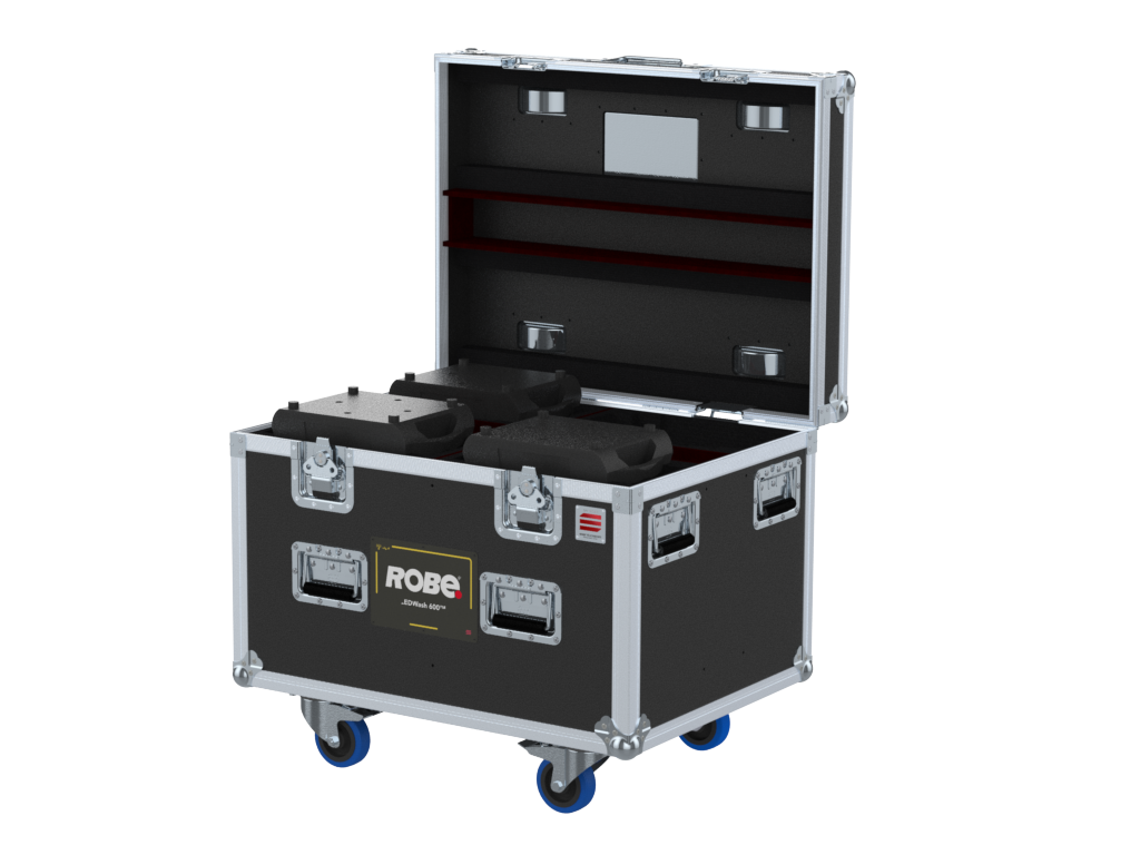 SANTOSOM Moving Head Flight case PRO, 4x Robe LEDWash 600X