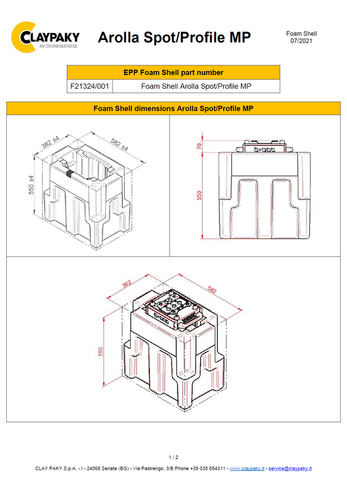 Santosom Moving Head Flight case PRO, 2x Clay Paky Arolla Profile MP (No Foam)