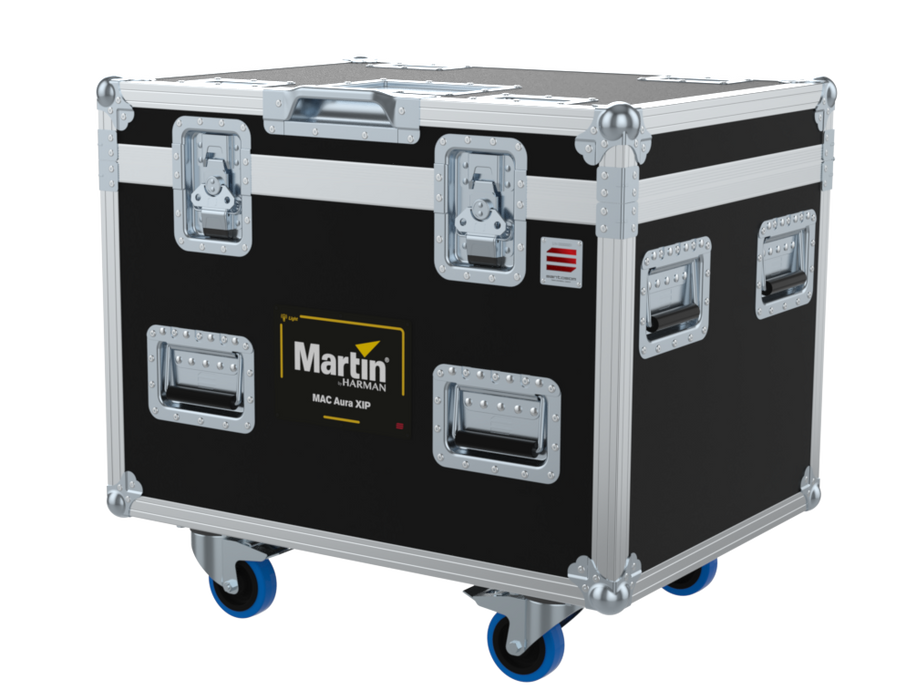 Santosom Moving Head Flight case PRO, 4x Martin MAC AURA XIP (No Foam)