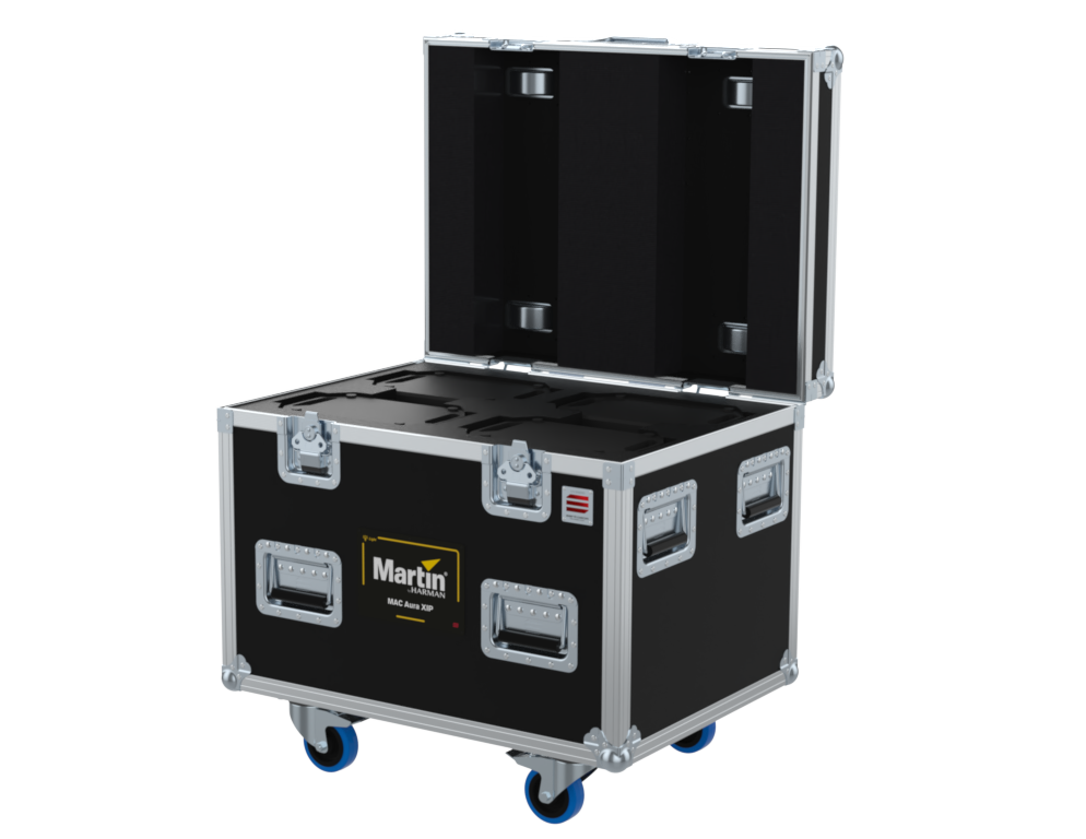 Santosom Moving Head Flight case PRO, 4x Martin MAC AURA XIP (No Foam)