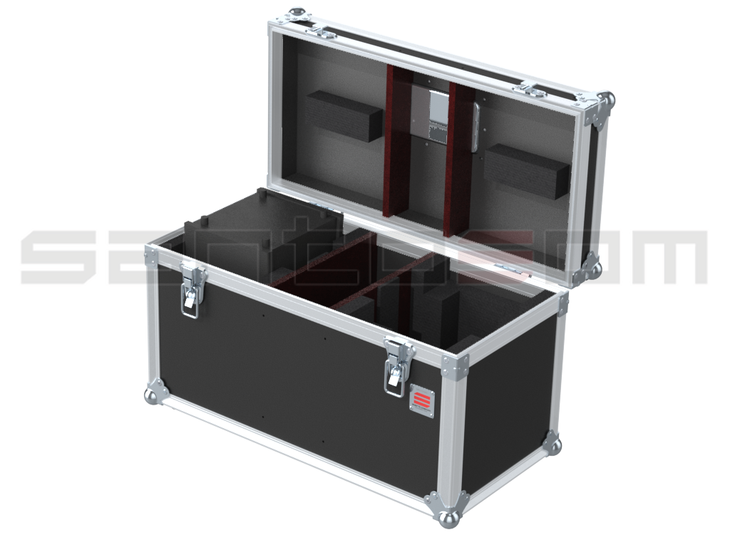 Santosom Moving Head Flight case ECO, 2x Eurolite LED TMH-17 (clamps on)