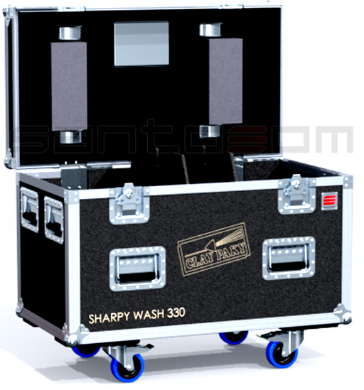 Santosom Moving Head Flight case, 2x Clay Paky Sharpy Wash 33 (No Foam Shell)