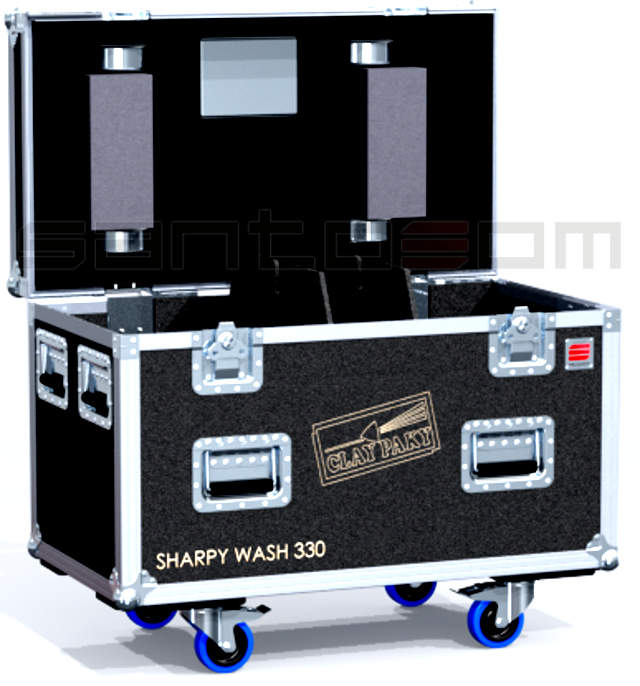 Santosom Moving Head Flight case, 2x Clay Paky Sharpy Wash 33 (No Foam Shell)