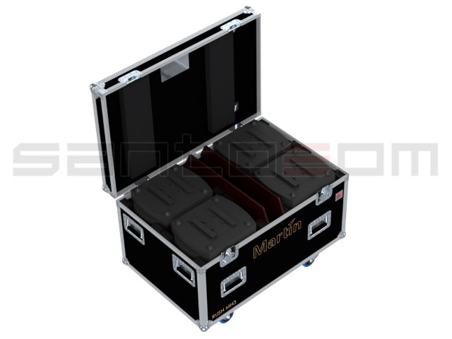 Santosom Moving Head Flight case PRO, 4x Martin Rush MH3