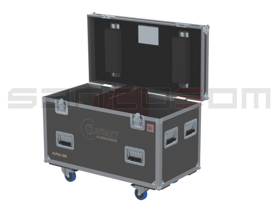 Santosom Moving Head Flight case, 2x Clay Paky Alpha 300/700/HPE (no Foam Shell)
