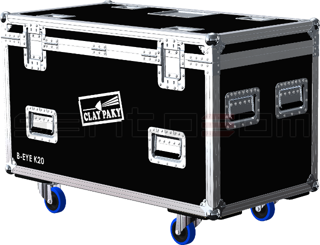Santosom Moving Head Flight case, 2x Clay Paky A. Leda b-eye K-20 (No Foam Shell)
