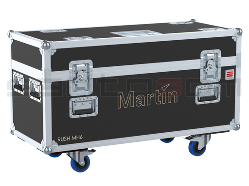 Santosom Moving Head Flight case PRO, 6x Martin Rush Mh6, clamps on