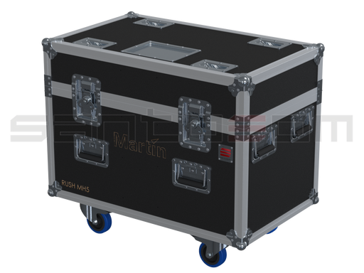 Santosom Moving Head Flight case PRO, 4x Martin Rush MH5, clamps on