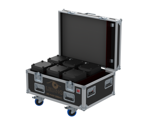 Santosom Moving Head Flight Case PRO, 6x LEDING LED WASH 2000MC