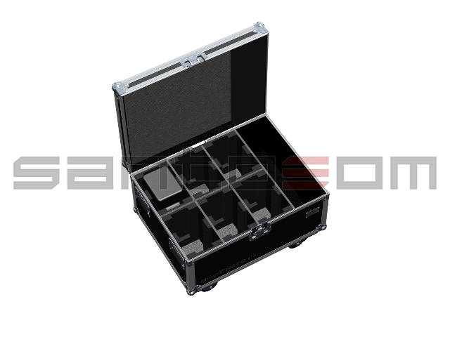 Santosom Moving Head Flight case, 6x Chauvet Legend 412 + Access.