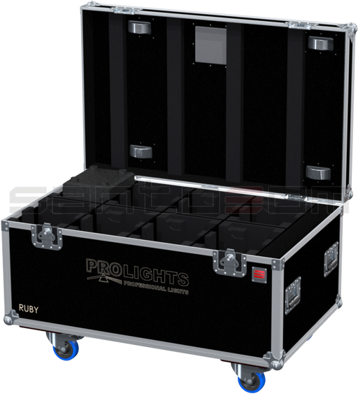 Santosom Moving Head Flight case STD, 8x ProLights Ruby