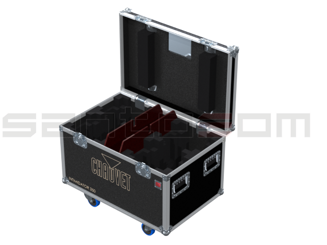 Santosom Moving Head Flight Case PRO, 4x Chauvet Intimidator 350