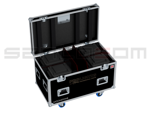 Santosom Moving Head Flight case PRO, 4x Prolights Moonstone + Access.