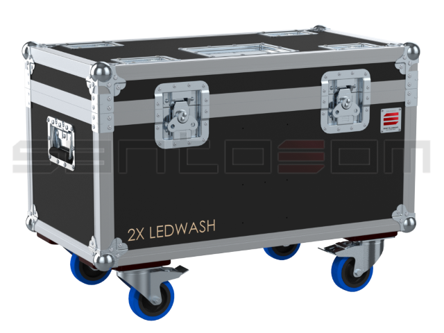 Santosom Moving Head Flight Case PRO, 2x Leding Led Wash 6000MC