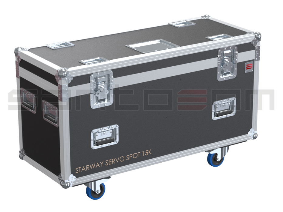 Santosom Moving Head Flight Case, 2x Starway Servo Spot 15K