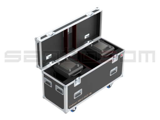 Santosom Moving Head Flight Case, 2x Starway Servo Spot 15K