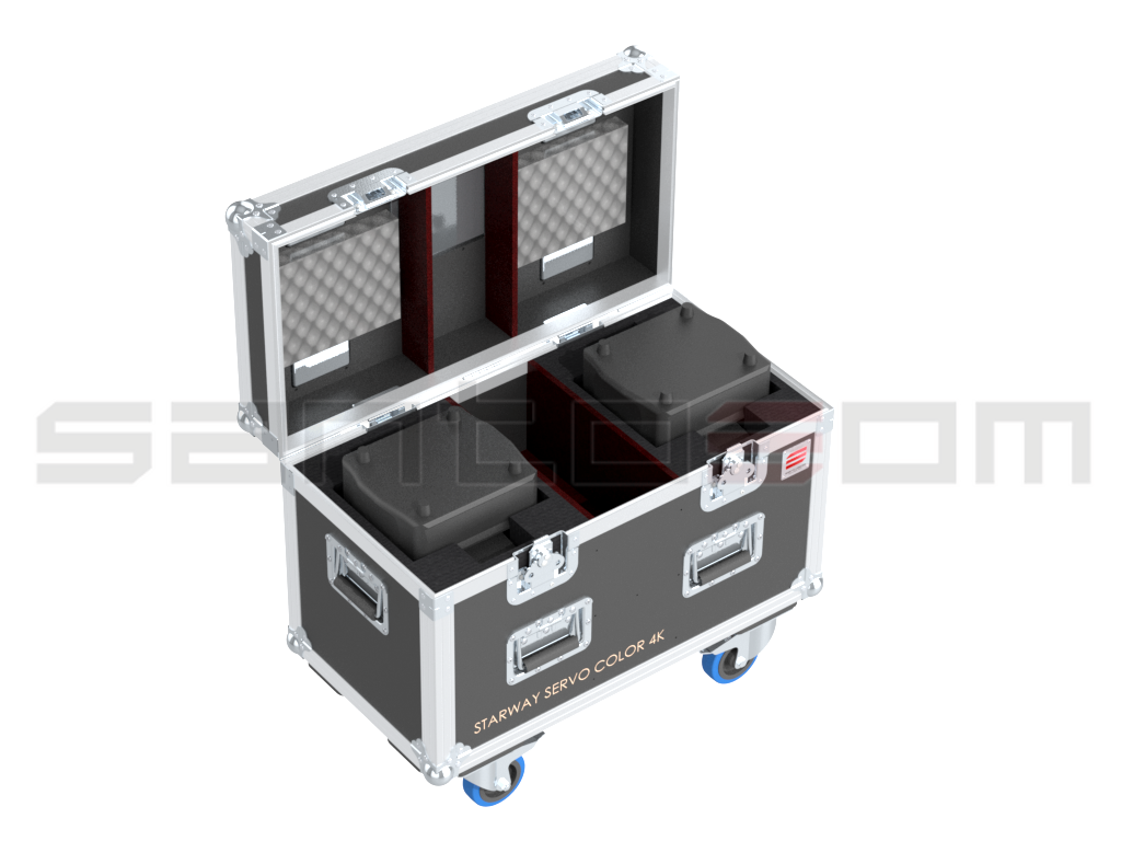 Santosom Moving Head Flight Case, 2xStarway Servo Color 4K