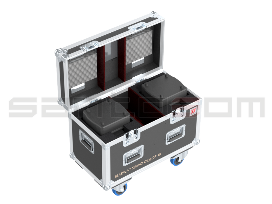 Santosom Moving Head Flight Case, 2xStarway Servo Color 4K