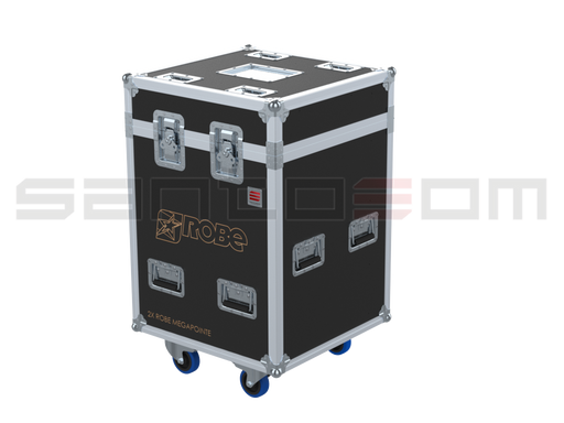 Santosom Moving Head Flight case PRO, 2x Robe MegaPointe (clamps on)