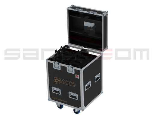 Santosom Moving Head Flight case PRO, 2x Robe MegaPointe (clamps on)