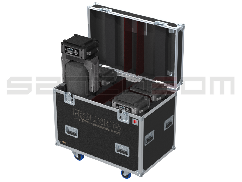Santosom Moving Head Flight Case PRO, 4x Prolights Jade + Access.