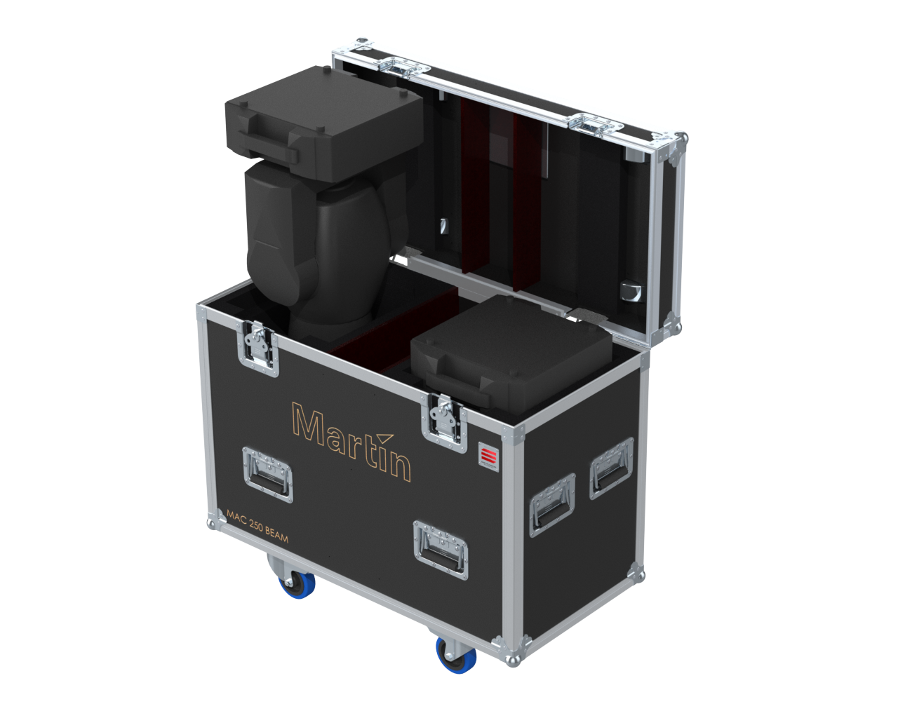 Santosom Moving Head Flight case PRO, 2x Martin Mac 250 Beam