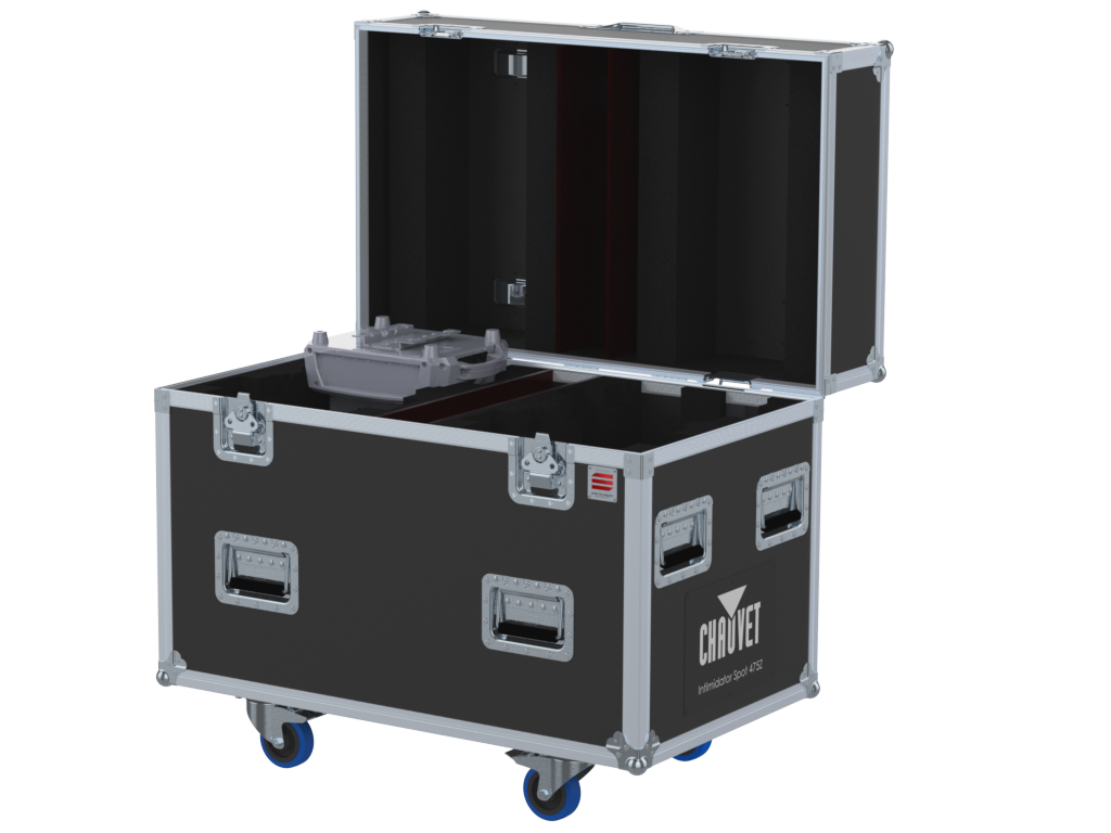 Santosom Moving Head Flight case PRO, 4x Chauvet Intimidator Spot 475Z Clamps On